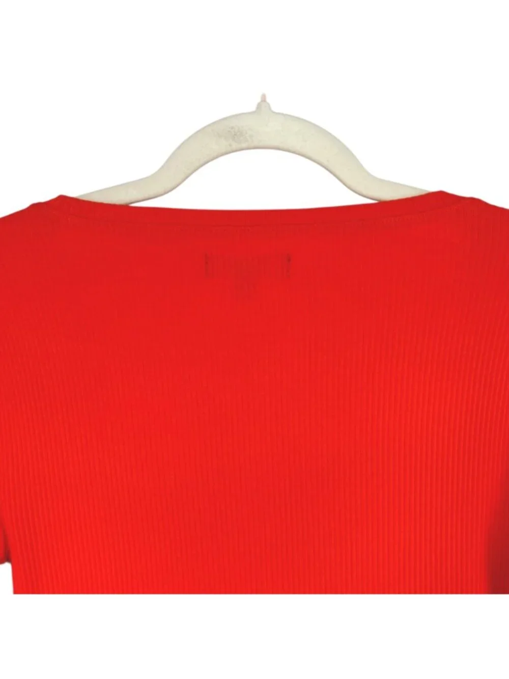 J.Crew Ribbed Long Sleeve Orange Top Size Small Casual Chic Clean Girl